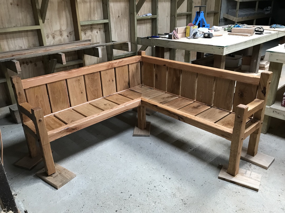 Bespoke handmade garden bench, Essex | DTaylor Landscapes